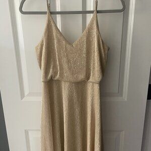 Lulus Gold Maxi Dress